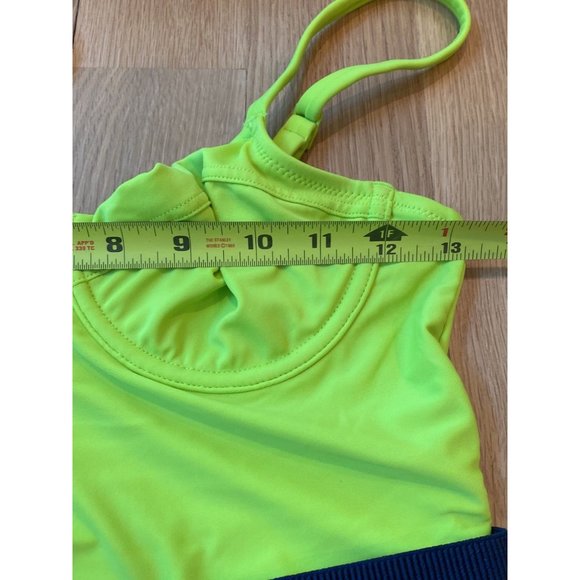 Aerie One Piece Swimsuit Belted Neon Green Summer Medium Demi Bra Bathing Suit - Picture 4 of 9